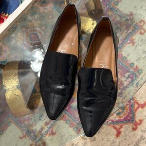 Dark Blue Calvin Klein Leather Flats